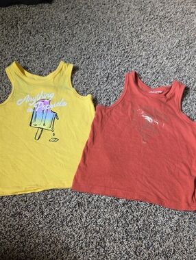 Old Navy Yellow Popsicle Graphic Tank Top